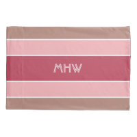 Stripes Pattern custom monogram pillowcases