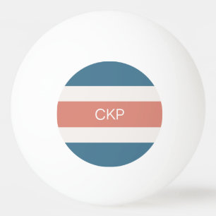 Stripes Pattern custom monogram ping pong balls