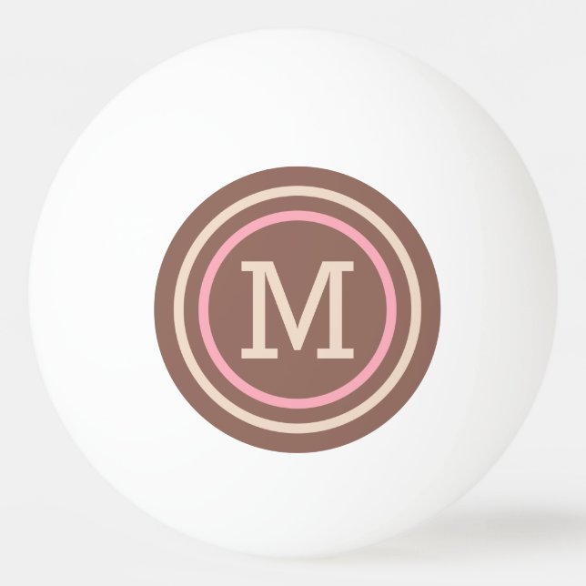 Stripes Pattern custom monogram ping pong balls (Back)