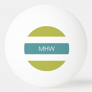 Stripes Pattern custom monogram ping pong balls