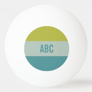 Stripes Pattern custom monogram ping pong balls