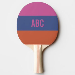 Stripes Pattern custom monogram ping pong paddle