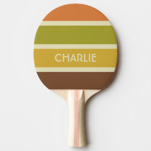 Stripes Pattern custom monogram ping pong paddle