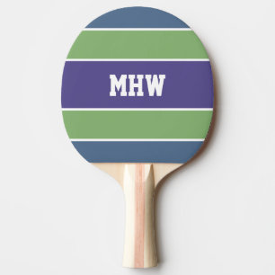 Stripes Pattern custom monogram ping pong paddle