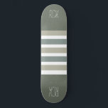 Stripes Pattern custom monogram skateboards<br><div class="desc">Change the text field to what you want. You can also change the font and its size and colour by using the "Customise it" function,  as well as add more text fields if you wish. See my store for more items with,  and colour choices of,  this design.</div>