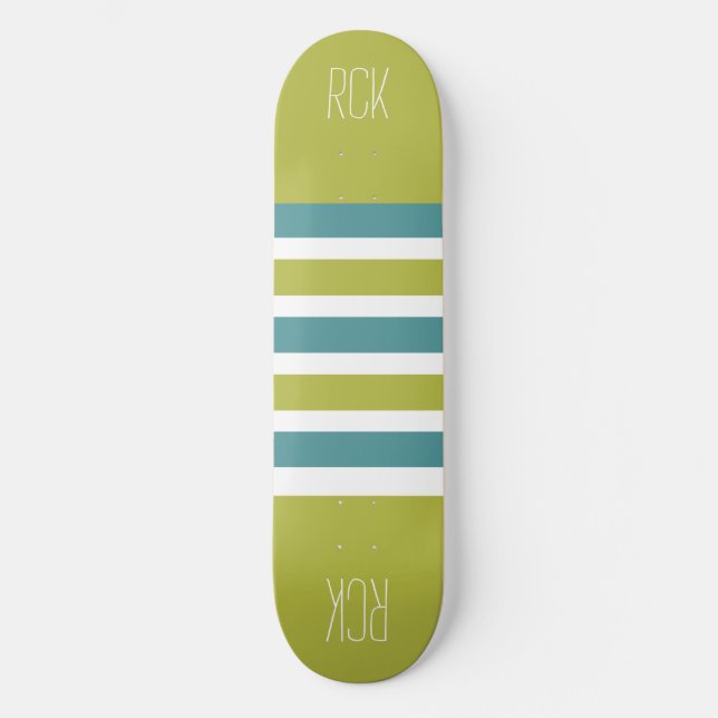 Stripes Pattern custom monogram skateboards (Front)