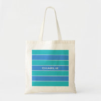 Stripes Pattern custom monogram tote bags