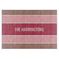 Stripes Pattern custom name cutting boards