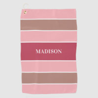 Stripes Pattern custom name golf towel