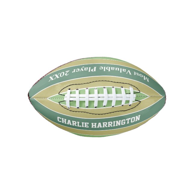 Stripes Pattern custom name & text football (Front)