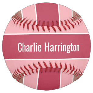 Stripes Pattern custom name & text softball
