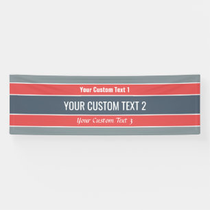 Stripes Pattern custom text banner