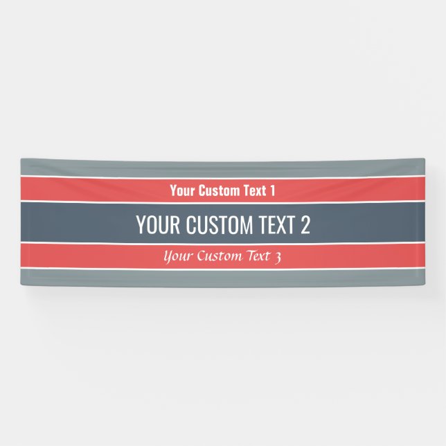 Stripes Pattern custom text banner (Horizontal)