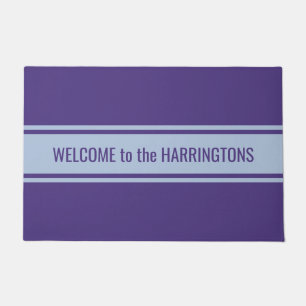 Stripes Pattern custom text doormat
