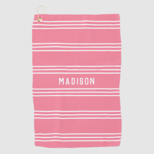 Stripes Pattern custom text golf towel