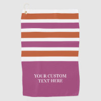 Stripes Pattern custom text golf towel