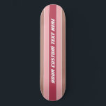 Stripes Pattern custom text skateboards<br><div class="desc">Change the text field to what you want. You can also change the font and its size and colour by using the "Customise it" function,  as well as add more text fields if you wish. See my store for more items with,  and colour choices of,  this design.</div>