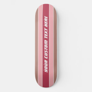 Stripes Pattern custom text skateboards