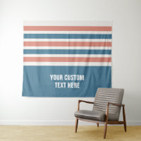 Stripes pattern custom text tapestries