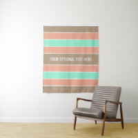 Stripes pattern custom text tapestries