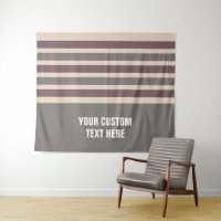 Stripes pattern custom text tapestries