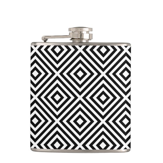 Stripes Pattern Hip Flask (Front)