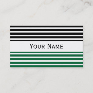 Stripes Pattern narrow white + your backg. & text Business Card