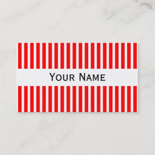 Stripes Pattern narrow white + your backg. & text Business Card