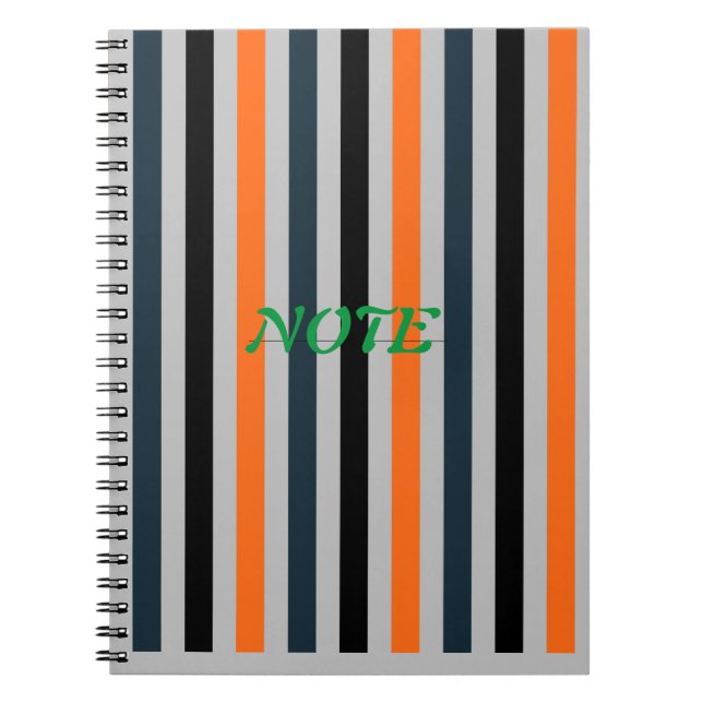  Stripes  Pattern Notebook (Front)