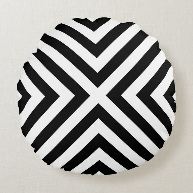 Stripes Pattern Round Cushion (Front)