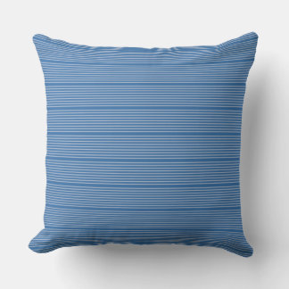 Stripes pattern two tones of blue cushion