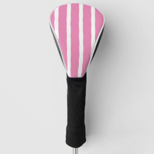 Stripes Patterns Pink White Modern Cute Girly Golf Head Cover