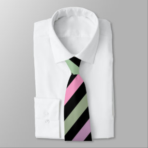 Stripes, pink, green tie