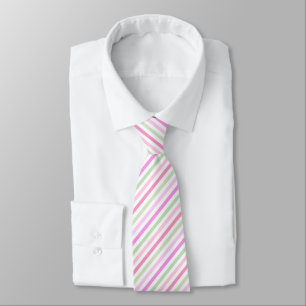 Stripes, pink, green tie