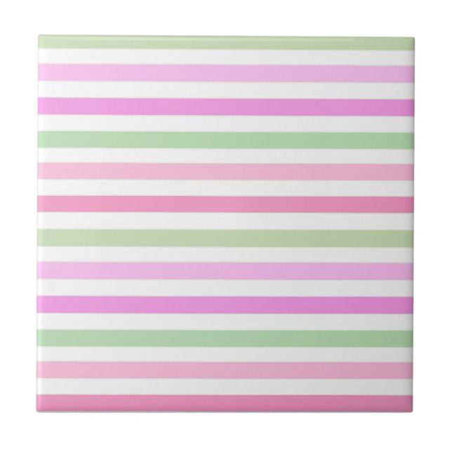 Stripes, pink, green tile (Front)