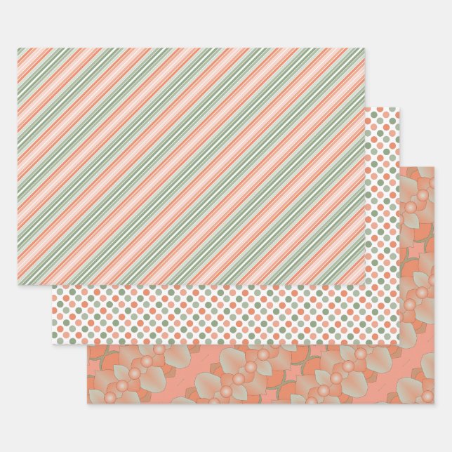 Stripes Polka-Dots and Patterned Gift Wrap (Set)