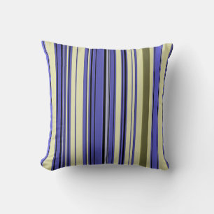 Stripes - Purple Blue Yellow Green Cushion