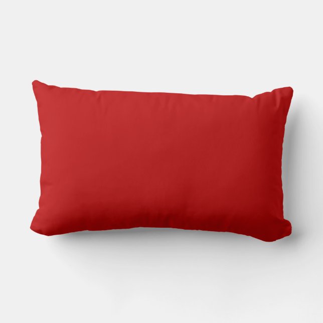 Stripes Red and White Reversable Solid  Lumbar Cushion (Back)