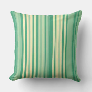 Stripes Seafoam Green and Wheat Blends Cushion