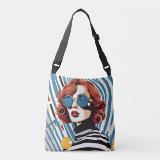 Stripes & Shades Pop Art Statement Tote Bag