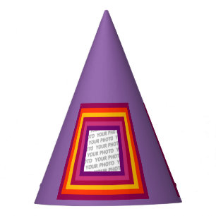 Stripes Square Frame coloured 01 + your idea Party Hat
