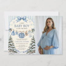 Stripes Sweet Teddy Bear Baby Shower Party Photo