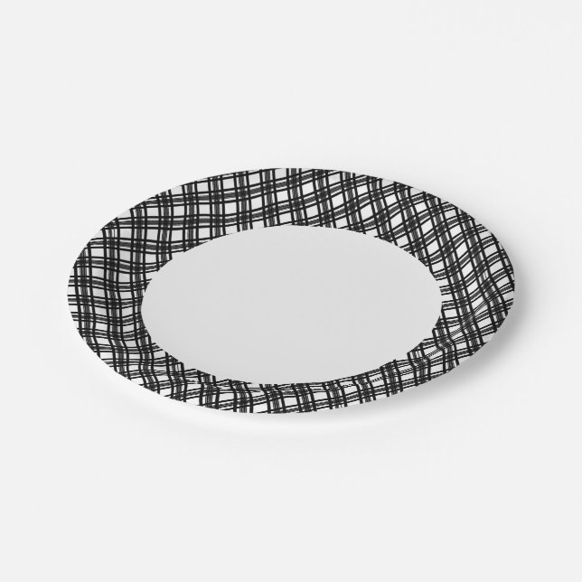 Stripes Texture Paper Plate (Angled)