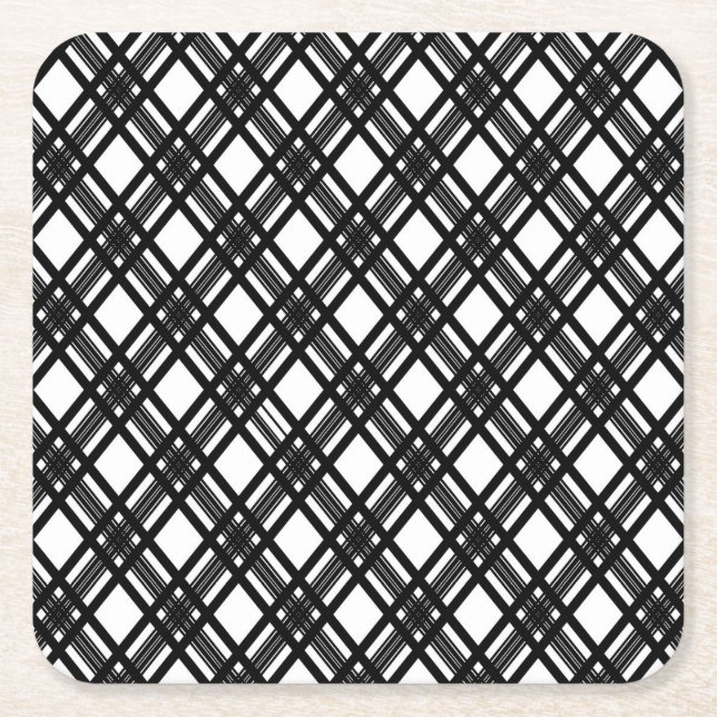 Stripes Texture Square Paper Coaster (Front)