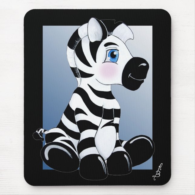 Stripes the Baby Zebra Mouse Pad (Front)