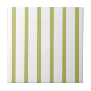 Stripes Thn Thick Green White Tile