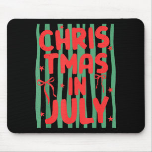Stripes tropical summer christmas in july girly mouse pad