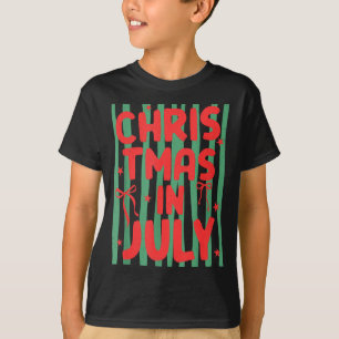 Stripes tropical summer christmas in july girly T-Shirt