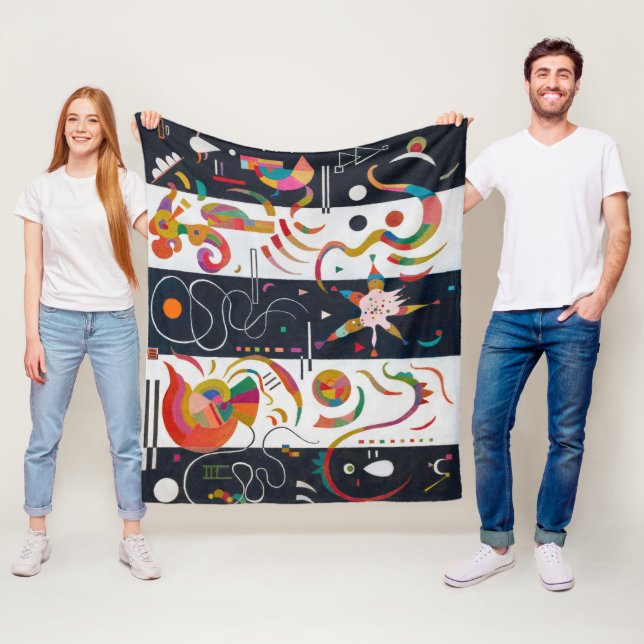 Stripes, Wassily Kandinsky Fleece Blanket (In Situ)