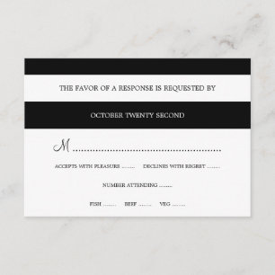 Stripes & Watercolor Leopard Print Modern RSVP Card